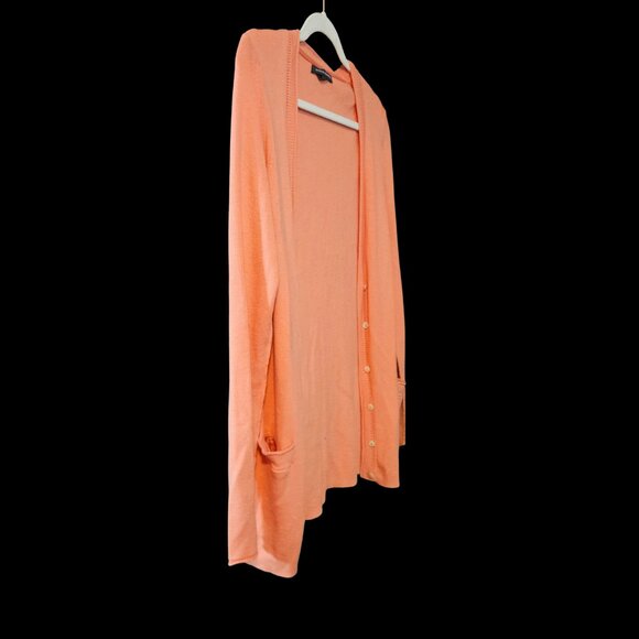 Banana Republic Peach Open Front Cardigan with Pockets Size Medium - Picture 2 of 5